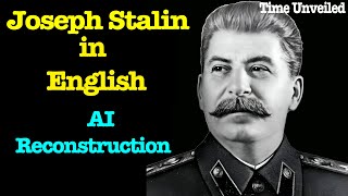 Joseph Stalin in English AI Reconstruction [upl. by Anined184]