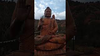 Sedona AZ Peace Garden Bali Wood Statue blessing [upl. by Eiralam829]