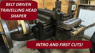 Running a 120 year old Travelling Head Shaper for the First Time  Belt Driven Machine Shop [upl. by Evslin]