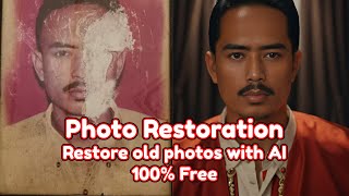 How to Restoration Old Photo Using AI For Free [upl. by Eivlys]