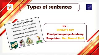 Types of sentencesDeclarativeInterrogativeimperativeExclamatoryEffective Communication [upl. by Antonius]