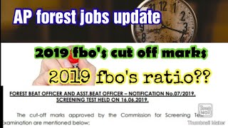 AP forest jobs notification update 2019 fbos cut off marks 2019 fbos prelims to mains exam ratio [upl. by Attelrak]