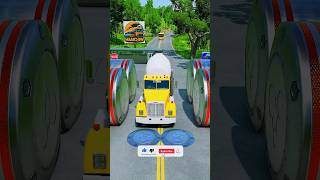 MixColorSuperLongCityBuseDoubleFlatbedBeamNGDrive 48 shortvideo shortsfeed shortsviral [upl. by Antons]