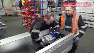 CONVEYOR MAINTENANCE  HOW TO REMOVE THE HEAD OR quotDRIVEquot UNIT ASSEMBLY ON AN INVADER 45 [upl. by Luther]