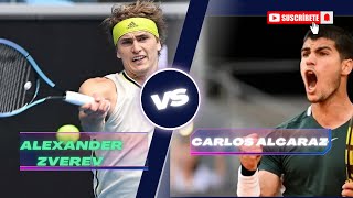 CARLOS ALCARAZ VS ALEXANDER ZVEREV LIVE SCORE  ATP WORLD TOUR MEN SINGLES  TENNIS [upl. by Janelle837]