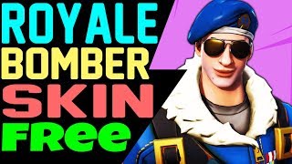 Fortnite ROYALE BOMBER SKIN FREE  How to get Royale Bomber Outfit for Free [upl. by Nawuq]