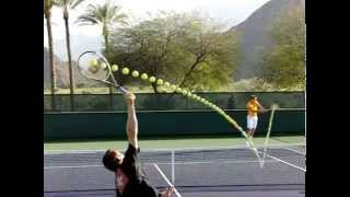 Marco Chiudinelli twist serveBack Super slow motion [upl. by Eirahcaz]