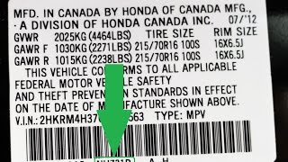 How to Find Your HONDA Paint Code [upl. by Airamana]