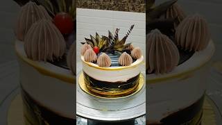 garnish chocolate cake recipe with design trending shorts [upl. by Nairrad]