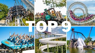 Top 9 Achterbahnen Heide Park Soltau Doku [upl. by Atikam473]