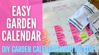 Easy Garden Calendar ⏰  DIY Garden Calendar  How To Make A Garden Calendar  Garden Organization [upl. by Spiros]