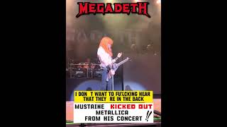 EXCLUSIVE Mustaine kicked out Lars Ulrich from his concert metallica larsulrich davemustaine [upl. by Jairia]