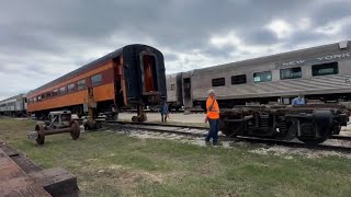 Replacing an Axle on a 1949 Railcar [upl. by Haleak]