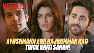 Ayushmann and Rajkumar Rao Try To Fool Kriti Sanon BareillyKiBarfi [upl. by Teplitz334]