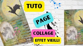 TUTO page de collage facile et comment vieillir ses images ou ses fonds [upl. by Abita533]