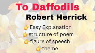 To Daffodils by Robert Herrick  explanation in Hindi [upl. by Crenshaw698]