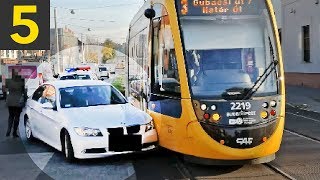 Top 5 Bad Drivers VS Trams  oblivious drivers [upl. by Euqinor]