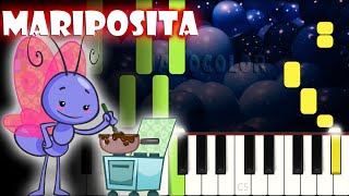 Mariposita  Piano Cover  Tutorial  Karaoke [upl. by Ailekahs502]