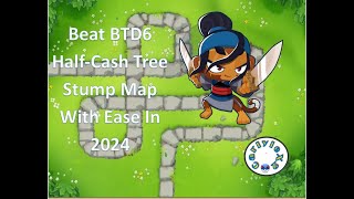 Bloons TD 6 HalfCash Tree Stump Easy Win Strategy [upl. by Gnurt]