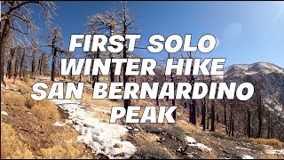 First Solo Winter Hike San Bernardino Peak 4K Via Angeles Oaks ft AUSTIN SMITH AND JORDAN BENAVIDEZ [upl. by Yud]