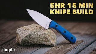 Making a small EDC fixed blade as fast as possible [upl. by Aicella]