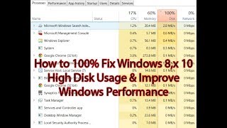 How to 100 Fix Windows 8x 10 High Disk Usage amp Improve Windows Performance [upl. by Neela974]