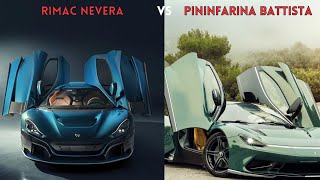 Epic Clash Rimac Nevera takes on Pininfarina Battista [upl. by Nnailuj]