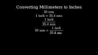 Convert 50 Millimeters to Inches [upl. by Adivad]