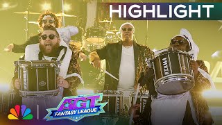 The Pack Drumline brings an UNFORGETTABLE performance  AGT Fantasy League 2024 [upl. by Aninahs]