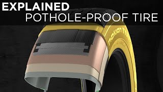 These Nokian tires use bulletproof vest tech to protect from pothole damage  Drivingca [upl. by Yardna]