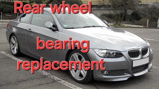 BMW E90 E92 328xi rear wheel bearing replacement [upl. by Saeger]