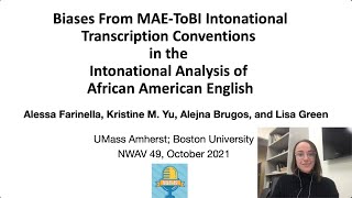 Biases from MAEToBI transcription conventions in intonational analysis of African American English [upl. by Norud]