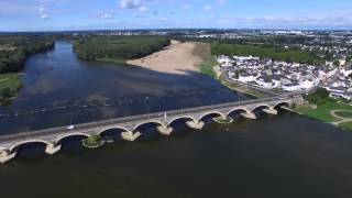 Pont de Dumnacus aux Ponts de Cé en été par drone [upl. by Heady205]