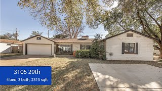 Home For Sale 3105 29th St Lubbock TX 79410 [upl. by Shem130]