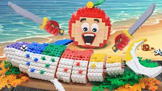 Catching amp Eating Giant Rainbow Fish IRL  Lego Satisfying Mukbang Stop Motion vs ASMR [upl. by Floria285]