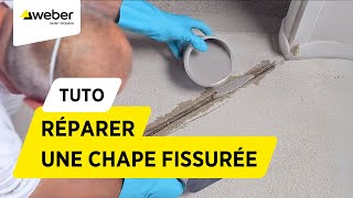 Comment réparer une chape fissurée avec un mortier de réparation époxy  Weber [upl. by Eiroc738]