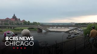 Bridge partially collapse in Dresden Germany [upl. by Sirdna]