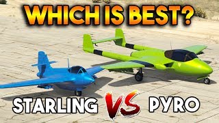 GTA 5 ONLINE  PYRO VS STARLING WHICH IS BEST FIGHTER PLANE [upl. by Atinomar]