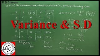 Class 11 Maths Statistics find the variance and standard deviation [upl. by Zahc]