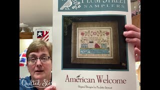 Flosstube EXTRAMy American Welcome by Plum Street Samplers July 2024 [upl. by Sallyanne279]