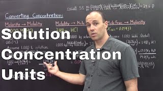 Gen Chem II  Lec 7  Solution Concentrations [upl. by Fidellas]