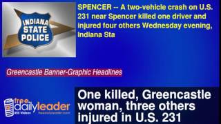 One killed Greencastle woman three others injured in US 231 crash near Spencer [upl. by Liagaba]