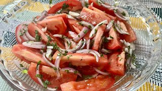 Como hacer VINAGRETA para ENSALADA DE TOMATE exquisita [upl. by Rambert]