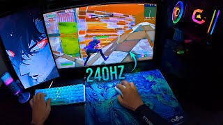 GRAVEI o meu MONITOR 280hz com uma CÂMERA em 240FPS 1080P e Ficou MUITO fluído Fortnite POV [upl. by Macey]