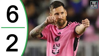 Lionel Messi HATTRICK  Inter Miami vs New England 62 Extended Highlights amp Goals 2024 [upl. by Ocir]