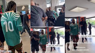 Burnaboy arrives Côte dIvoire Afcon 2024 supports Nigeria Super Eagles [upl. by Yelsha]