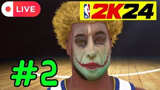 《NBA 2K24次世代》小丑臉勇闖NBA之勇士隊籃球遊戲有季票想錢想瘋了 看直播抽遊戲序號 Part2nba2k24 [upl. by Relyuc]