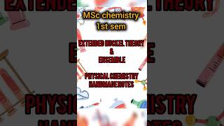 Extended huckel theory amp Ensemble  msc 1st sem  chemistry shorts yotubeshorts [upl. by Ravel331]