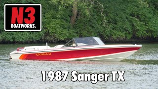 1987 Sanger Skier TX  On Water  N3 Boatworks [upl. by Sylvia]