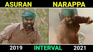 Asuran amp Narappa Interval Comparison  Dhanush  Venkatesh  Filmy andaz [upl. by Dihahs673]